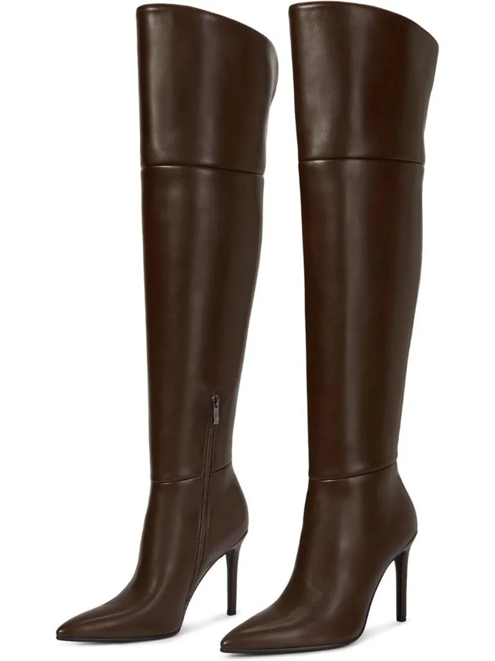 Women's Chocolate High Heel Over the Knee Boots Comfortable Stiletto Heels